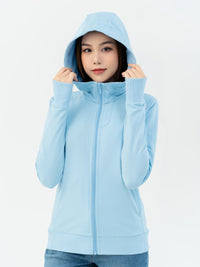 Thumbnail for เสื้อกันแดด 2 ชั้น YODY สำหรับผู้หญิง เสื้อกันแดดป้องกันรังสียูวีแบบระบายอากาศ ผ้าหนาพอดี พร้อมหมวก