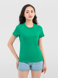 Thumbnail for เสื้อยืดผู้หญิงผ้าคอตตอน YODY มีหน้าผ้า2 ด้านที่นุ่มเป็นพิเศษ ใส่ดูมีพลัง TSN6262